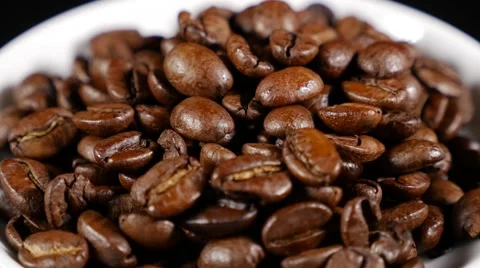 Coffee beans turning Stock Footage 48431065