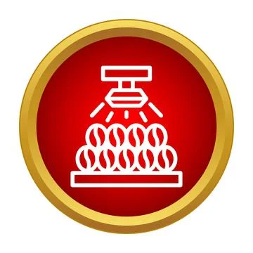 Coffee beans undergoing processing and quality control icon Stock Illustration