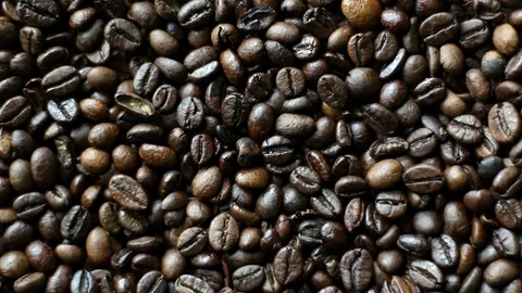 Coffee Beans Variable Light And Shadows Video stock 74940712
