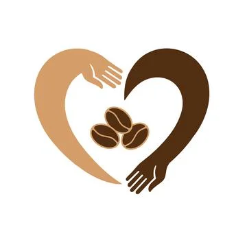 Coffee beans. Vector icon - a love for coffee. Stock Illustration