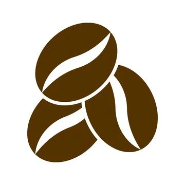 Coffee beans vector icon on white background Stock Illustration