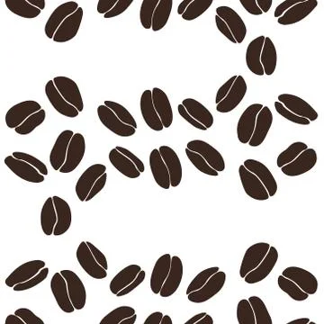Coffee beans vector isolated seamless pattern	 Stock Illustration