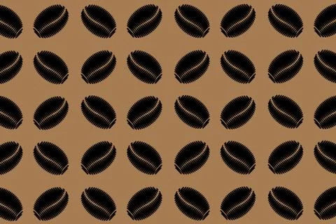 Coffee beans - vector pattern 库存插图