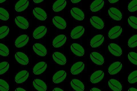 Coffee beans - vector pattern 스톡 일러스트