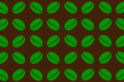 Coffee beans - vector pattern Stock Illustration