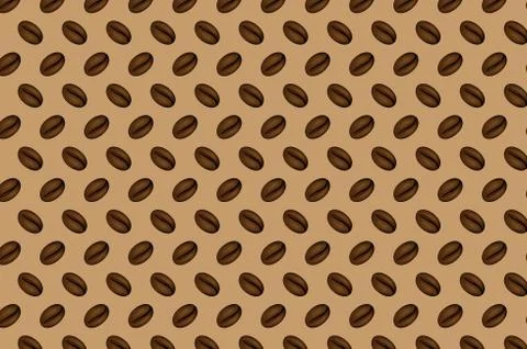 Coffee beans - vector pattern Illustrazione stock