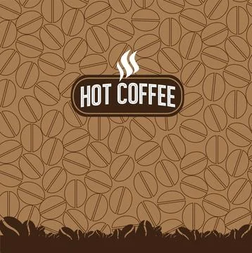 Coffee beans wallpaper background. Vector illustration Illustrazione stock