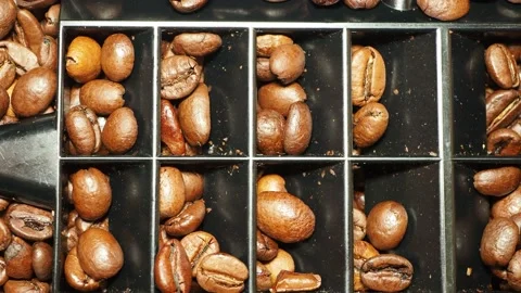 Coffee beans was grinded with an electric grinder Stock-Footage 133094434