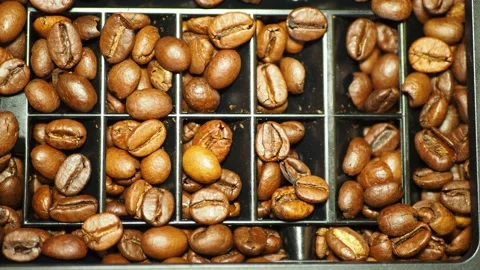 Coffee beans was grinded with an electric grinder Stock-Footage 133094895