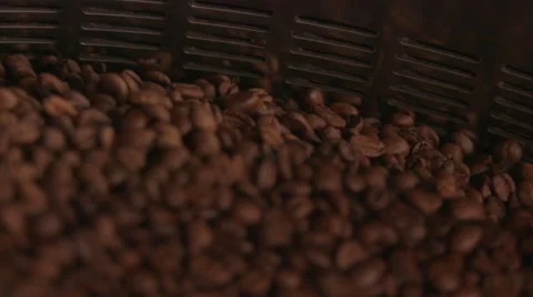 Coffee Beans in Waves 02 Stock Footage 65784574