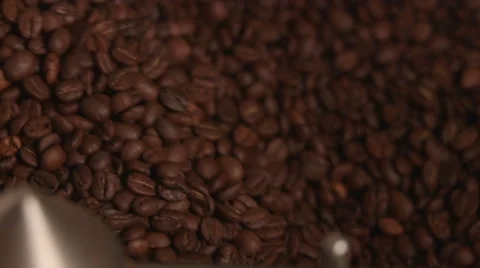 Coffee Beans in Waves Stock Footage 65784380
