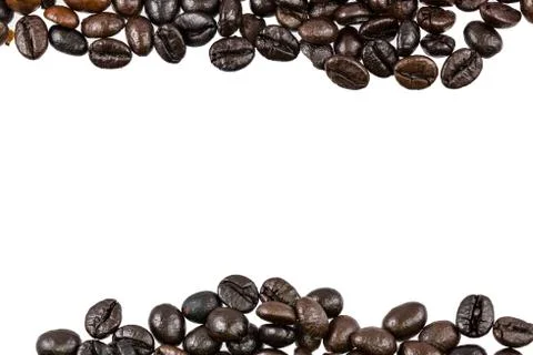 Coffee beans on white background and texture Foto stock