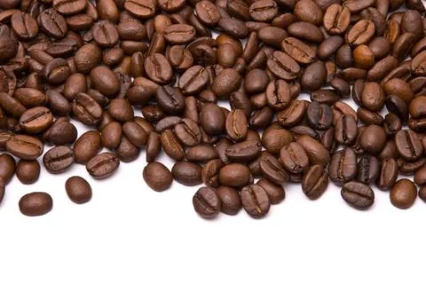 Coffee beans on a white background Coffee beans on a white background Copy... Stock-Fotos