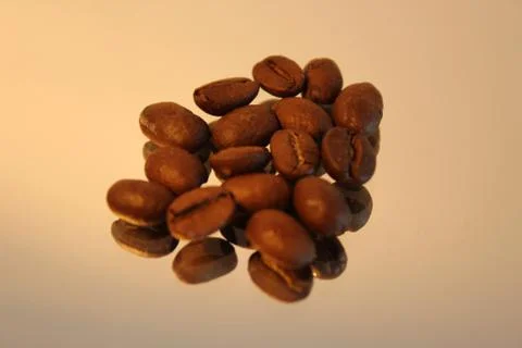 Coffee beans on a white background Stock Illustration