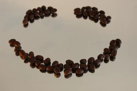 Coffee beans on a white background Stock Illustration