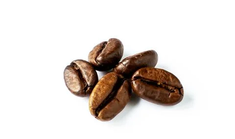 Coffee beans on a white background, insulators Stock Photos