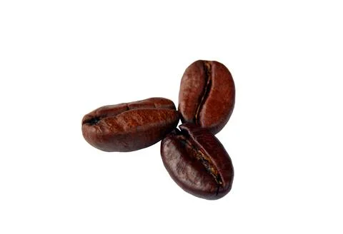 Coffee beans on a white background, insulators Stock Photos