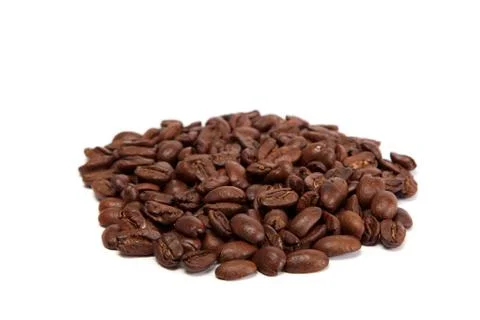 Coffee beans on white background. Stock Photos
