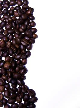 Coffee beans on white background Stock Photos