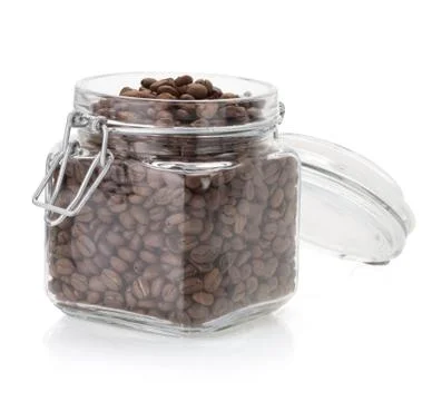 Coffee beans on white background Stock Photos