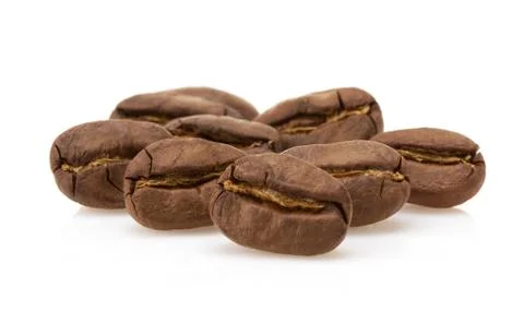 Coffee beans on white background Stock Photos