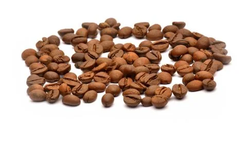 Coffee beans on white background Fotos de archivo