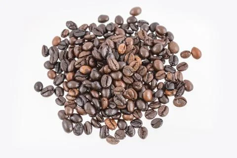 Coffee beans on white background Stock Photos