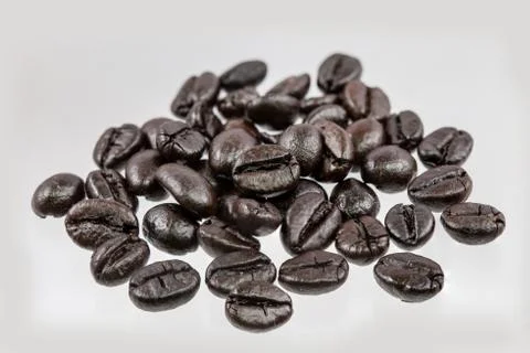 Coffee beans on white background Stock Photos