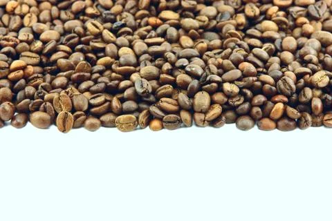 Coffee beans on white background Stock Photos