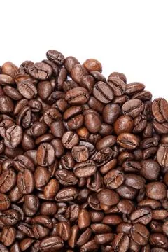 Coffee beans on white background. Stock Photos