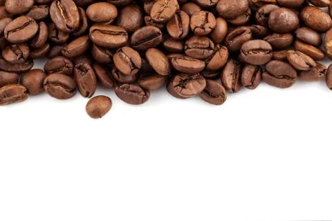 Coffee beans on a white background Stock Photos
