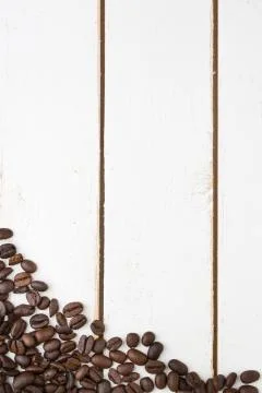 Coffee beans on white background Stock Photos