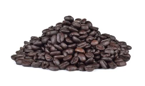 Coffee beans on white background Stock Photos
