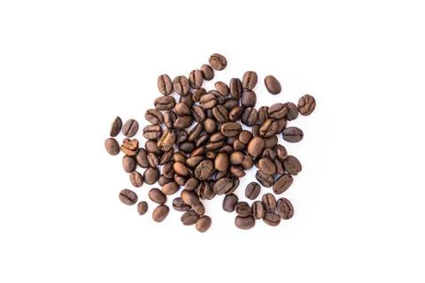 Coffee beans on white background Stock Photos