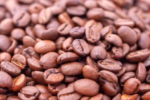 Coffee beans on white background Foto stock
