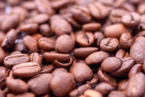 Coffee beans on white background Stock Photos