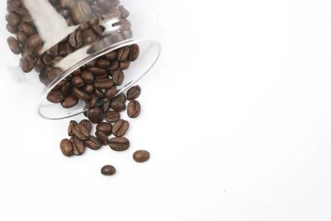 Coffee Beans on white background Stock Photos