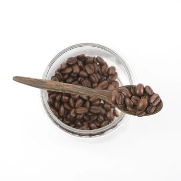 Coffee Beans on white background Stock Photos