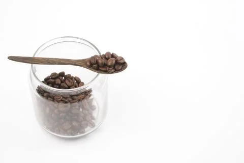 Coffee Beans on white background Stock Photos