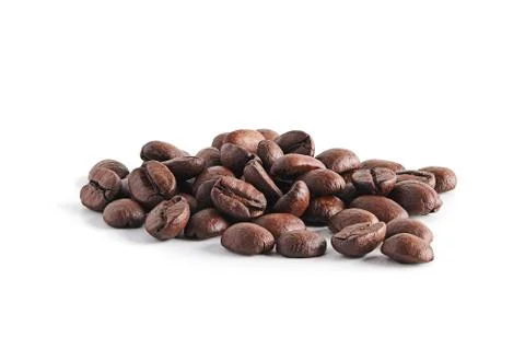 Coffee beans on white background Foto stock