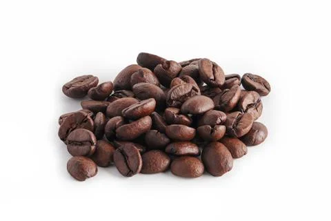 Coffee beans on white background Foto stock