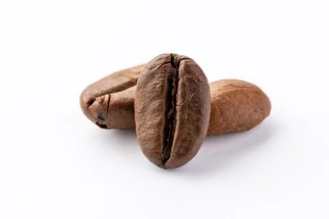 Coffee beans on a white background Foto stock