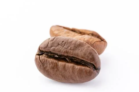 Coffee beans on a white background Stock Photos