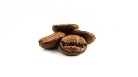 Coffee beans on white background. Stock Photos