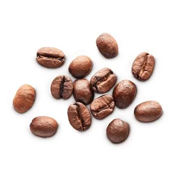 Coffee beans on white background Stock Photos