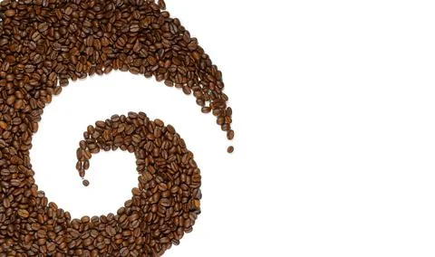 Coffee beans on a white background Stock Photos