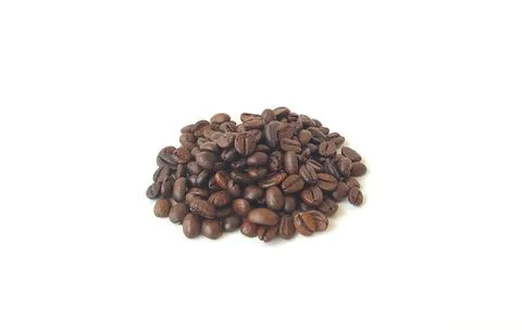 Coffee beans on a white background Stock Photos