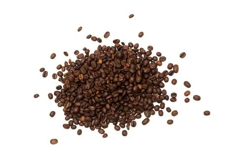 Coffee beans on white background Stockfoto's