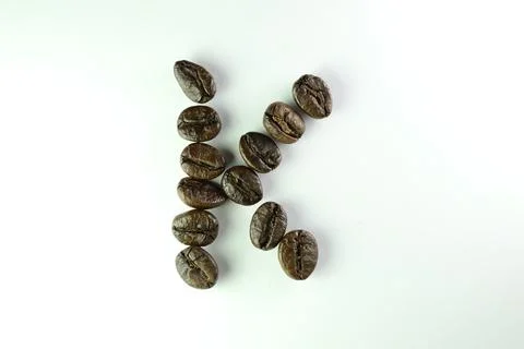 Coffee beans in white background Stock Photos