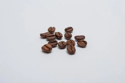 Coffee beans on a white background. Stock Photos
